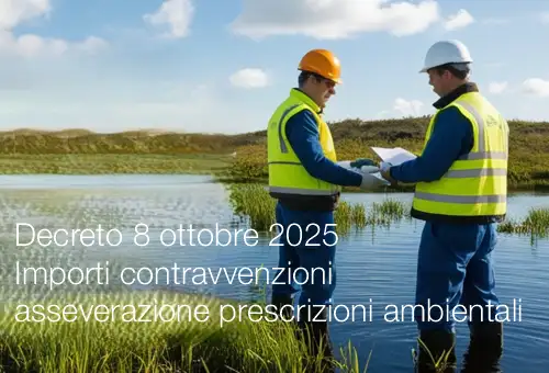 Decreto 8 ottobre 2025 / Importi contravvenzioni asseverazione prescrizioni tecniche ambientali